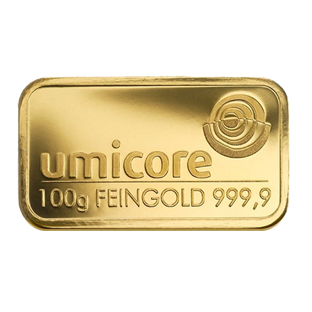 Lingot d’or de 100 grammes