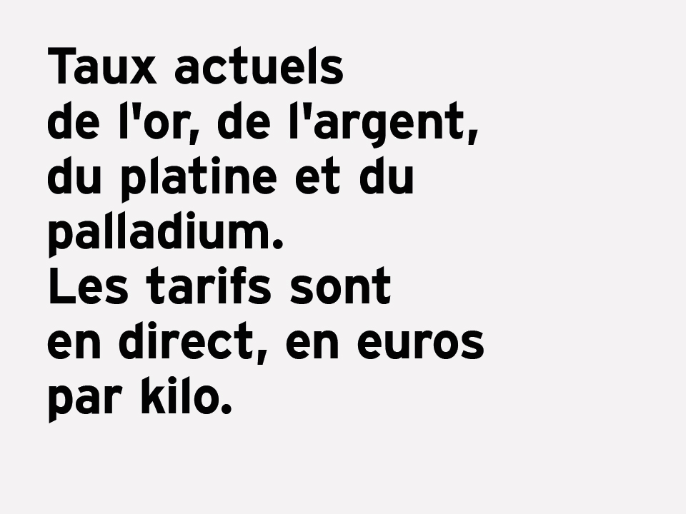 Le cours actuel de l’argent