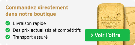 Référence des lingots d'or dans la boutique en ligne GWK