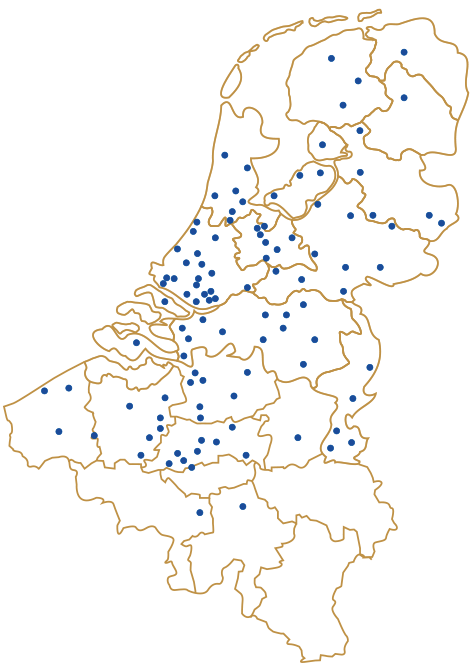 Notre emplacements en Belgique